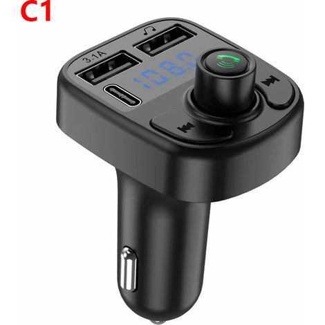 C1 Bluetooth-Freisprecheinrichtung, MP3-Player, FM-Transmitter und Kfz-Ladegerät (ohne Netzteil) (1/3)