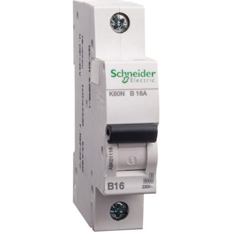 K60N Überstromschutzschalter B 16A 1P 1M 6KA ACTI 9 A9K01116