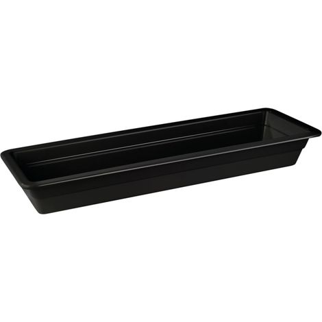 Plat GN 2/4 Classic Black H 20 mm en Mélamine Noir - Pujadas
