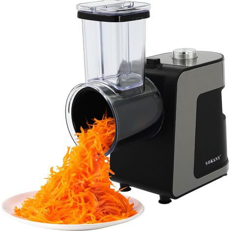 Cortador de verduras eléctrico de 1000W Cortador de verduras eléctrico 5 en 1 para cortar patatas, rábanos, pepinos(acero inoxidable,ABS) (1/5)