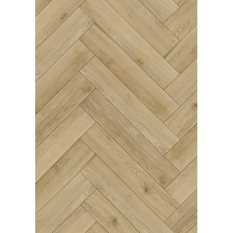 Mexen Charter Oak panneaux vinyles motif chevron 635 x 127 mm SPC 6,5 mm, sous-couche 1,5 mm, 4 V-fuge, Chêne - F1169-0635-127- (1/2)
