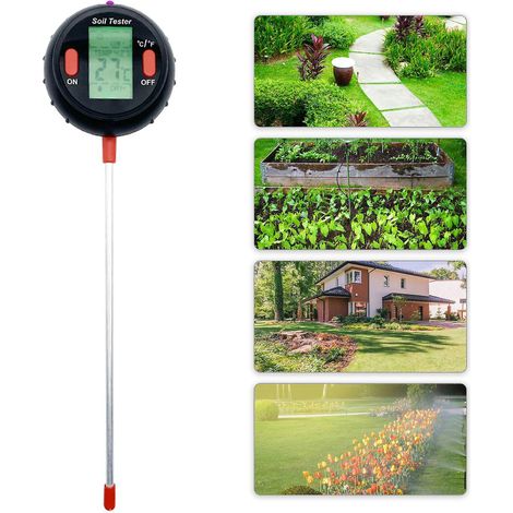 Boden-pH-Meter 5-in-1 Bodentester-Sets Bodenfeuchtigkeitsmesser mit Temperatur-, Feuchtigkeits-, Licht- und pH-Wert-Messung