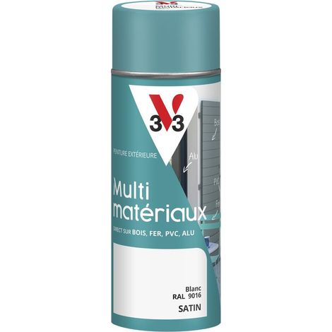 Peinture extérieure Multi-matériaux V33 Blanc RAL 9016 Satin 400ml