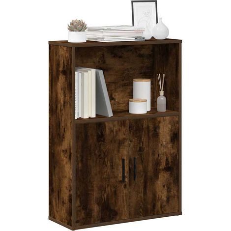 Bücherregal Räuchereiche 60x24x85 cm Holzwerkstoff