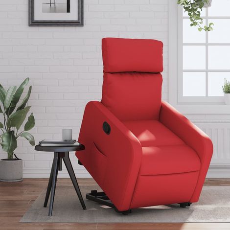 Fauteuil inclinable-Chaise de relaxation-Fauteuil Relax Rouge Similicuir 314383 (1/5)