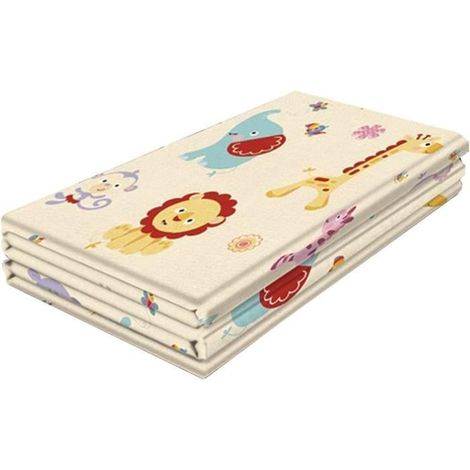 Ecleanfy - Tapis de Jeu pour bébé en Toute sécurité, imperméable, Pliable, épais, Tapis de Jeu en Mousse pour intérieur, extérieur, Voyage (1/4)