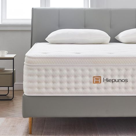 Mattress 90 x 190 cm, Thickness 26 cm, Pocket Sprung and Memory Foam Mattress, Hybrid Mattress, 7 Comfort Zones, H3 Medium Firm, Breathable (1/5)