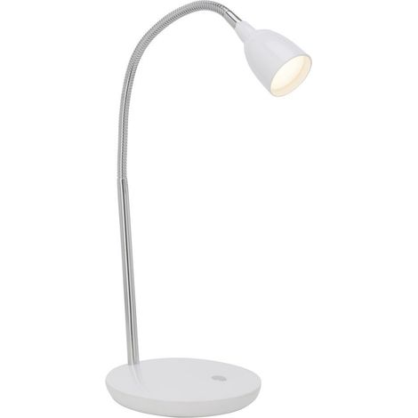 BRILLIANT lampe Anthony lampe de table LED fer / blanc 1x LED 2,4 W intégrée, (200lm, 3000K) Échelle A ++ à E Avec pressostat sur la base (1/3)