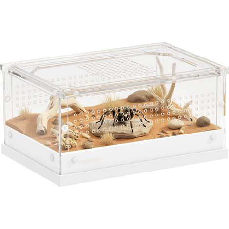 PawHut Reptile Terrarium, Vivarium Acrylic for Snake, Gecko, 30 x 20 x 15 cm