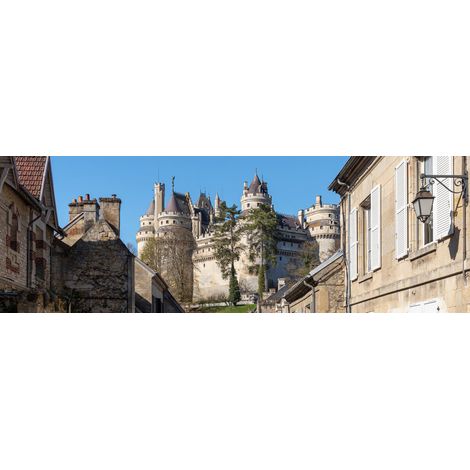 Tableau sur toile chateau de Pierrefonds Compiègne 30x97 cm - Impression sur Toile Murale Décorative - Image imprimée en HD sur Toile - Toile sur Châssis en Bois FSC - Fabriqué en France (1/4)