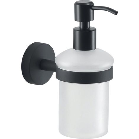 Dosasapone  Da 180 Ml Vetro/Acciaio Inox Nero Opaco  Violetta