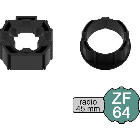 Kit adaptateur pour moteur de volet roulant radio Ø 45 mm dans tube ZF Ø 64 mm (1/3)