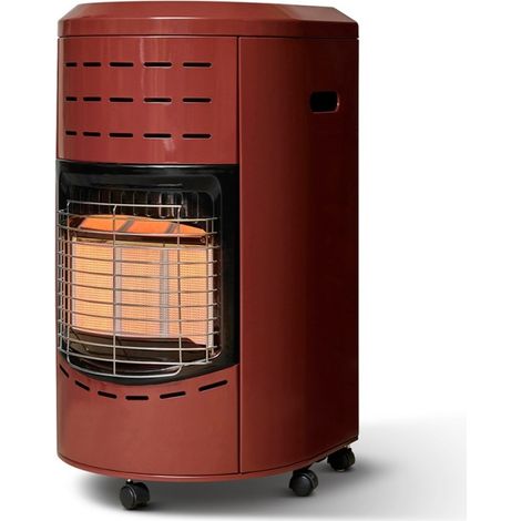 FAVEX - Poêle à gaz 4200 W Calgary Rouge brique - Chauffage d'appoint au gaz infrarouge - 3 puissances de chauffe - Intérieur - Jusqu'à 40 m² - Mobile - Classe A - Acier, Rouge brique (1/5)
