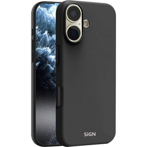 Coque en silicone liquide SiGN pour iPhone 17 - Noire