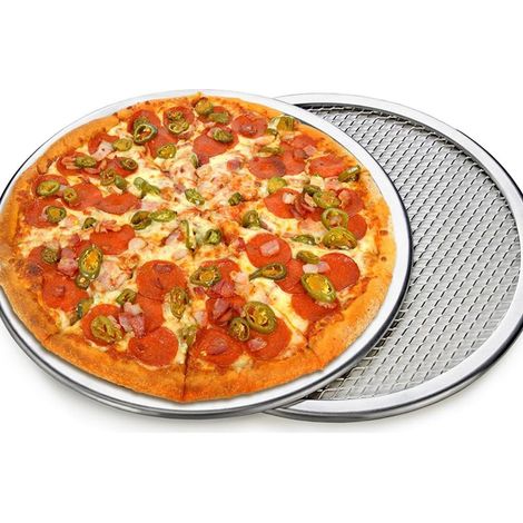 Plaque à pizza en aluminium antiadhésive, 1 pièce (25 cm)