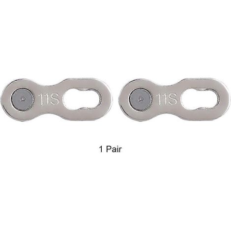 20241 Paire de connecteurs de maillons de chaîne pour vélo de montagne, chaîne 11 vitesses (argent)