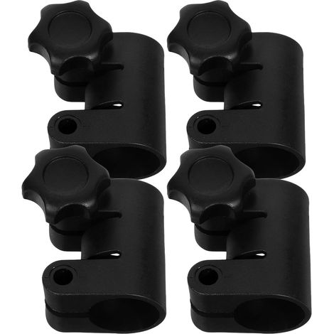 Adaptateur de Montage avec Bouton de Serrage en Plastique Noir et Anneaux Lumineux pour Réflecteurs 4pcs Pince de Fixation Sécurisée pour Support de Lampe en Photographie Studio (1/5)