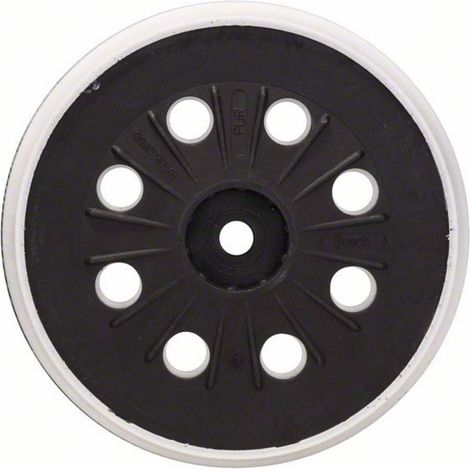 Bosch – Plateau de ponçage 125 mm – Dureté moyenne – Pour ponçage peinture et plâtre – Compatible ponceuses excentriques GEX 125-150 AVE
