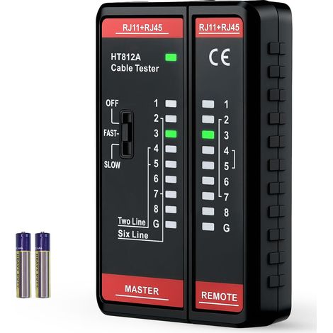 Mcbazel Testeur de câble réseau RJ11 RJ45 Ethernet LAN pour RJ11 RJ45, testeur de ligne portable pour vérification de continuité, localisateur de ligne téléphonique, testeur LAN, câble téléphonique (1/5)