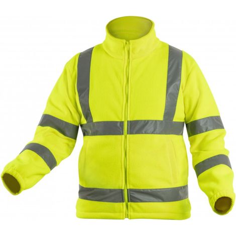Högert Warnschutz Fleecejacke "Aland" in Gelb 290 g/m² 2XL (1/3)