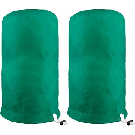 Voile d'hivernage,2 Pièces Housse de Protection pour Plantes 140×200cm Vert, Voile D'hivernage Plante, Housse D'hivernage Arbre, Voile Hivernage avec Tirette, Jardin Vegetaux Sac Hiver Tomate Tissu No (1/5)
