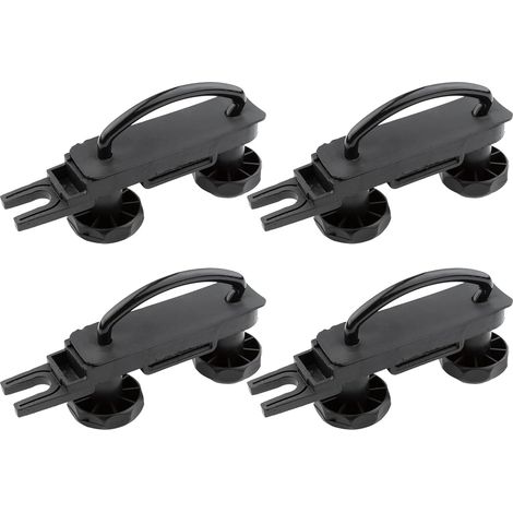 4 soportes de montaje universales en forma de U para cofre de techo de coche (ancho interior con 8 tuercas de seguridad) (1/5)