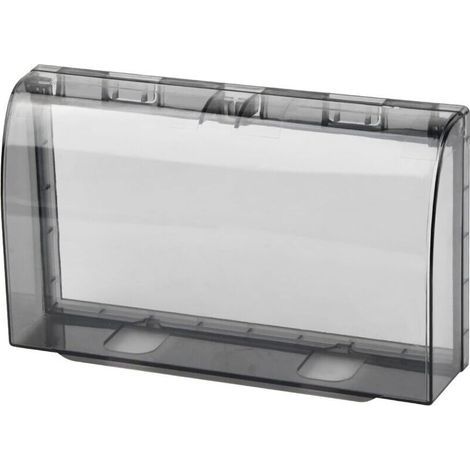 Couvercle Étanche 2 Postes Prise Murale 118 mm Boîtier Protection IP54 Salle de Bain Cuisine (1/5)