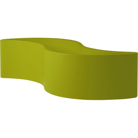 Wave Pot Verde lime Vaso decorativo in polietilene originale Slide colorato giardino di design esterno interno bar ristorante hotel