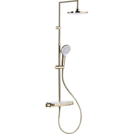 Primaster Kopfbrausesystem Prag Lightgold Duscharmatur Duschset Duschbrauseset (1/2)