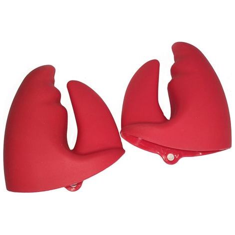 Silikon-Ofenhandschuhe, hitzebeständige Topfzange in Hummerform für Grill, Pizza, Mikrowelle und Schnellkochtopf, Rot, 1 Stück (1/5)