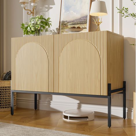 Aparador de 2 puertas con patas metálicas Natur OKMYHOME (1/5)