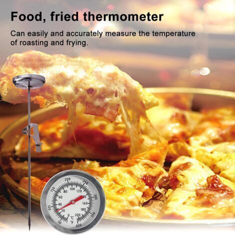 Thermomètre à viande, thermomètre à huile de friture avec pince pour casserole, thermomètre mécanique à cadran pour la fabrication de bougies et de bonbons. (1/4)