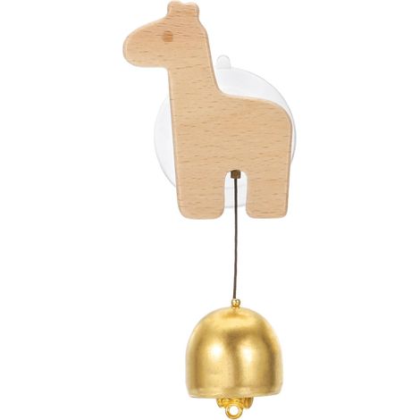 Tradesman's Bell, Wooden Door Chime, Hanging Door Bell, Bells, Metal Bell with Suction Cup for Door Opening, Decoration, Horse (1/5)
