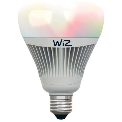 WiZ Colors lampadina LED Smart G100 WiFi luce bianca e colorata con attacco E27. Dimmerabile, 64.000 tonalita' di bianco, 16 milioni di colori. Funziona con Amazon Alexa e Google Home (1/2)