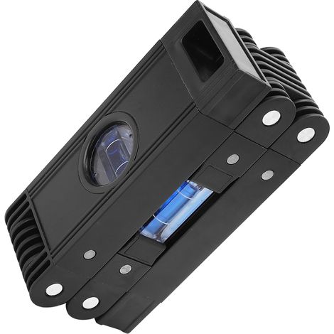 Niveau magnétique pliable à 3 sections, flexible et multi-angles, outil de mesure pour le travail du bois, noir (1/5)