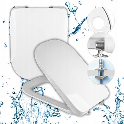 Roca  Lunette WC Duroplast - 44,5 cm - Antibactérienne - Design Slim - Mécanisme Doux