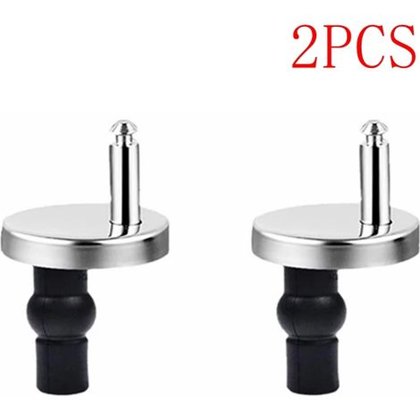 (2 pièces) Kit de 2 charnières de siège de toilette à fixation supérieure avec vis de fixation rapide de rechange, compatibles avec les accessoires de meubles de salle de bain et de toilettes. (1/5)