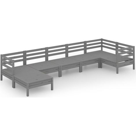 Maison Exclusive - Juego de muebles de jardín 7 piezas madera mac (1/5)