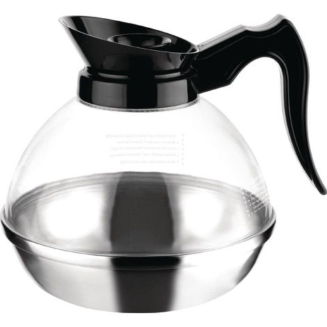 Buffalo CY339 - Caraffa da caffè in policarbonato, con base StStst, trasparente, capacità 1,7 l, altezza 173 mm, diametro 208 mm (1/2)