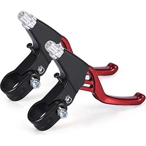 CCYKXA Fahrradbremsgriff - Universal-Fahrradhandbremshebel aus Aluminiumlegierung, anwendbar auf Rennrad-MTB-BMX-Fahrradbremse, 2,2 cm Durchmesser, ein Paar (rot)