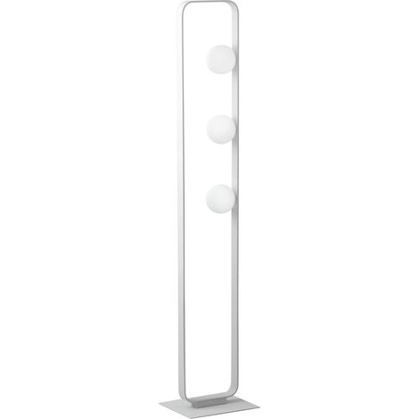 "Piantana ROXY in metallo bianco a tre luci 140 cm." (1/2)
