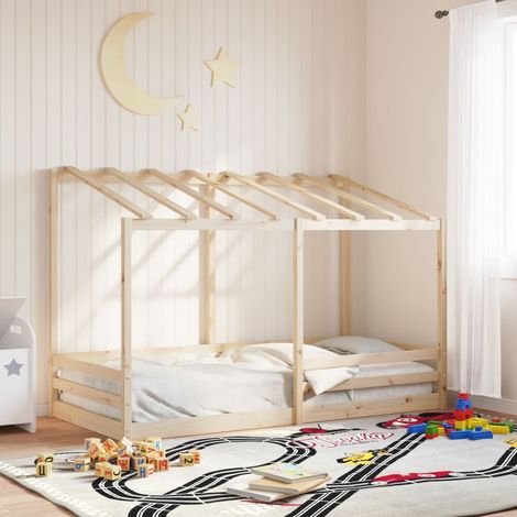 vidaXL Letto per Bambini con Tetto 100x200 cm Legno Massello di Pino (1/5)