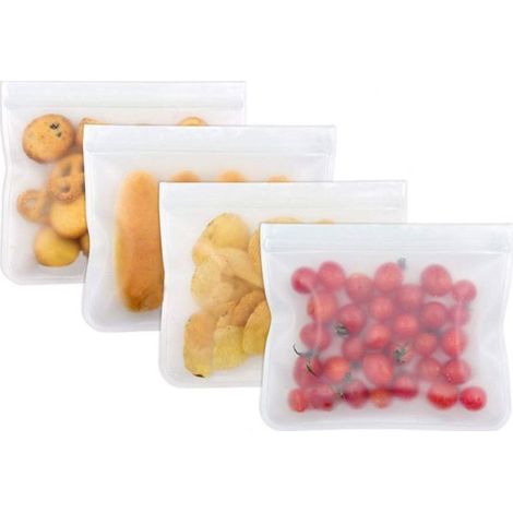 Sachet plastique zip - PZCC - Lot de 20 - Transparent - Fermeture hermétique - Usage alimentaire (1/4)