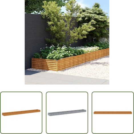 Gartengestaltung - Hochbeet 770x100x36 cm Cortenstahl (1/5)