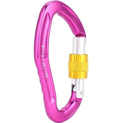 Mousqueton en alliage d'aluminium 24 kN avec boucle en D et ressort, accessoire de sport de plein air (1/5)