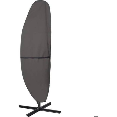 Wasserdichte Schirmhülle für versetzte Schirme, 25 x 55 x 230 cm, Bananenform, schwarz