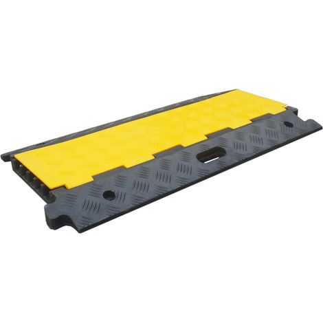 Protège câble RS PRO, Ø interne: 30mm 910 x 30mm, long.: 800mm, larg.: 450 mm, PP Noir/Jaune ( Prix pour 1 ) (1/5)