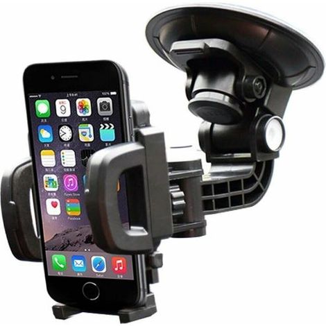 SUPPORTO X AUTO PORTA CELLULARE NAVIGATORE TELEFONO UNIVERSALE A VENTOSA (1/5)