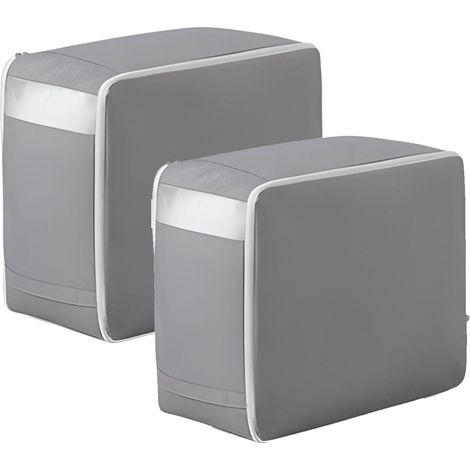 Sac Compression Rangement - 1 pièce, Sac Compression Auto-Compressant Gain Place - Gris (L+L), Pour Couettes/Valise/Voyage (1/5)