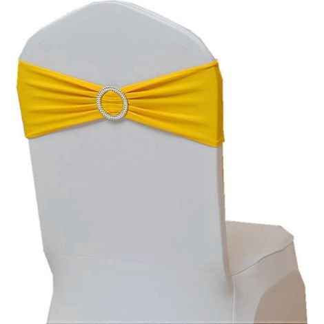 Set mit 10 eleganten, dekorativen Schleifen für Hochzeitsstühle, aus Spandex, für Partys.